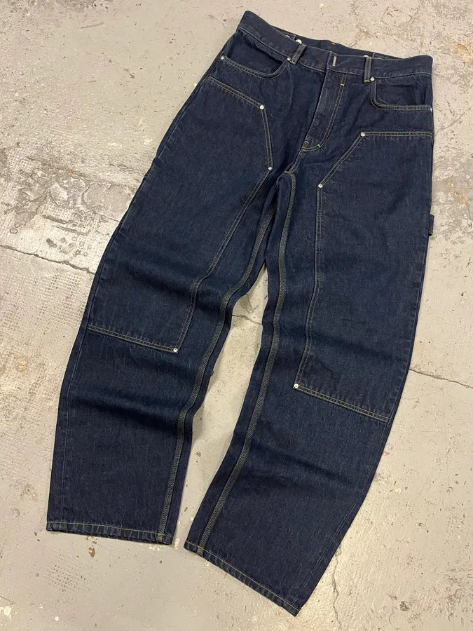 SS2024 Givenchy 4G Cargo Denim Brut Carpenter Jeans cTDnwOx 4