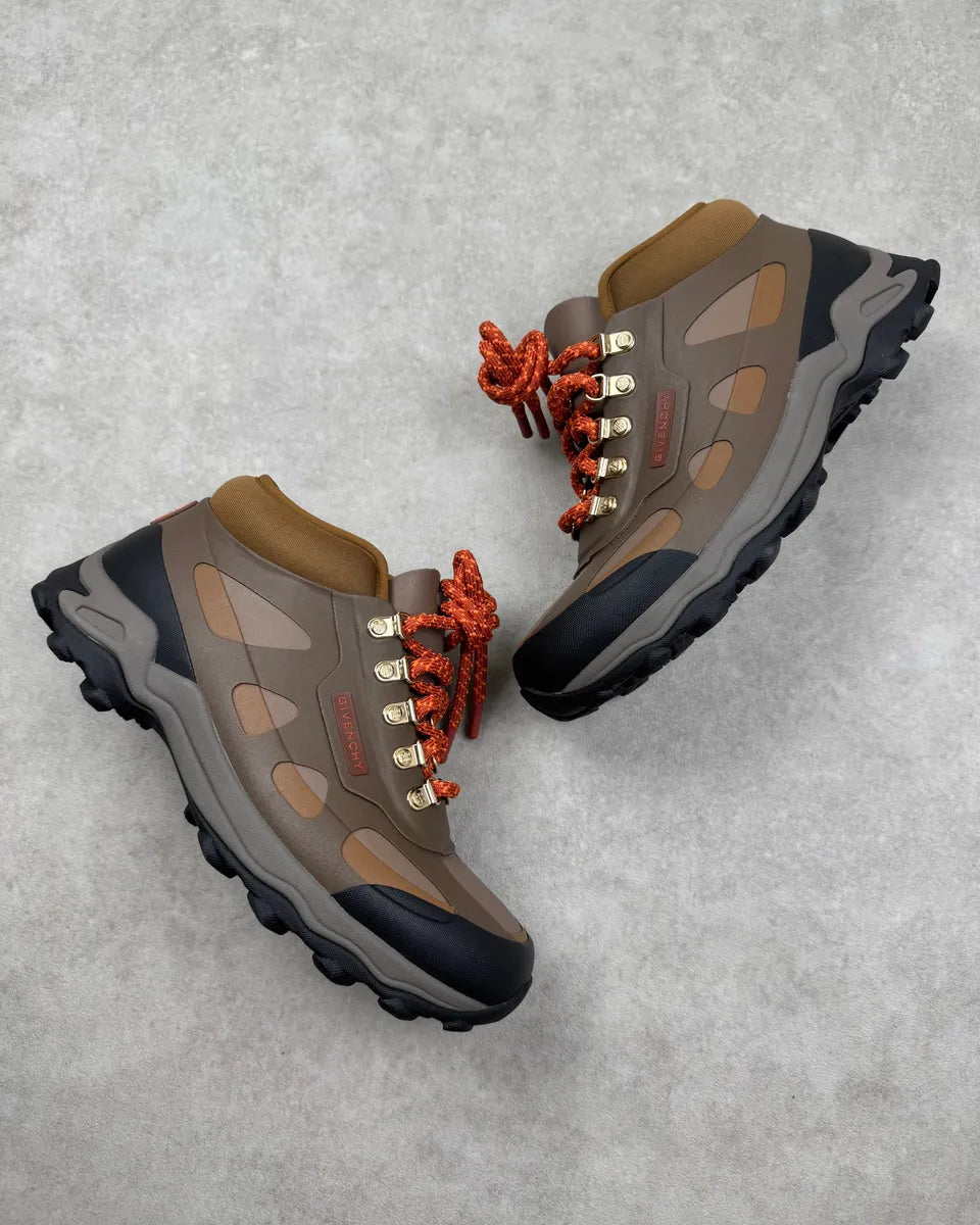 SS2024 Givenchy Bogs Brown Leather Hiking Boots uIiMEkl 1