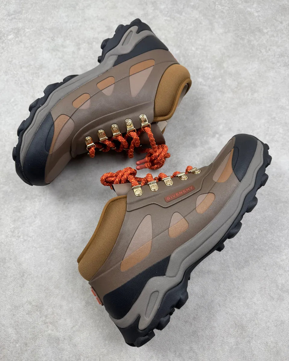 SS2024 Givenchy Bogs Brown Leather Hiking Boots uIiMEkl 3