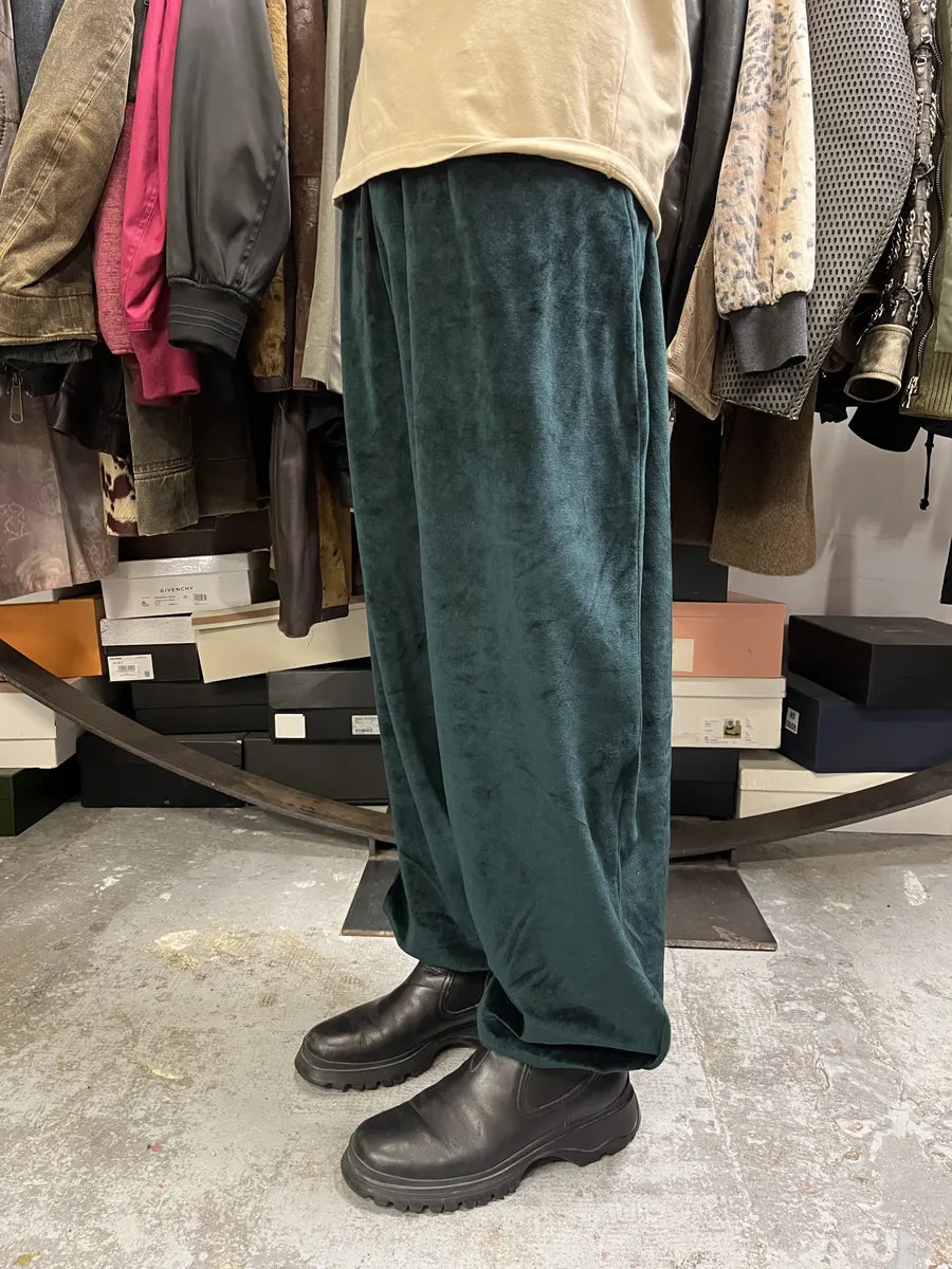 SS2024 Givenchy Sample Dark Green Velvet Pants by Matthew Williams vytDAGi 0