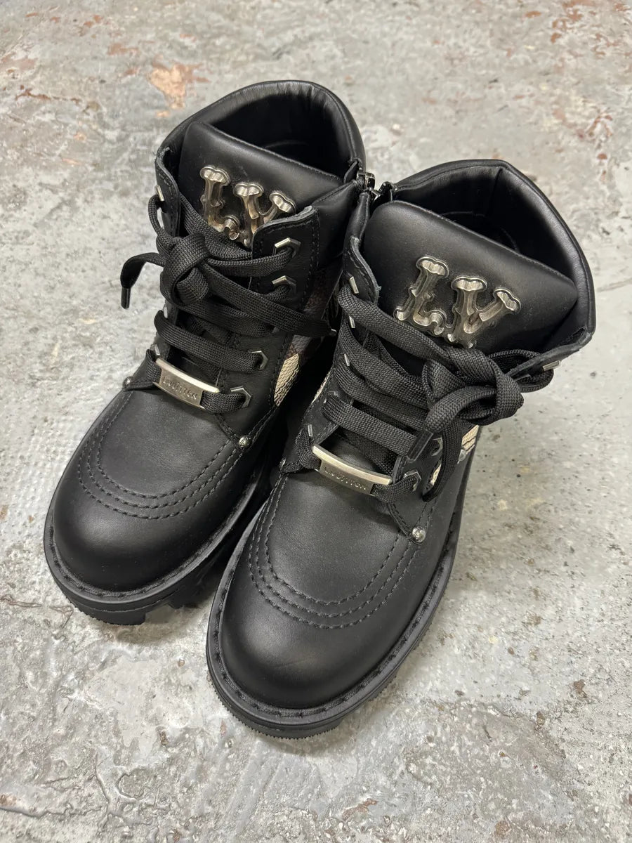 SS2024 Louis Vuitton Checker Combat Leather Boots ifqBDZz 8