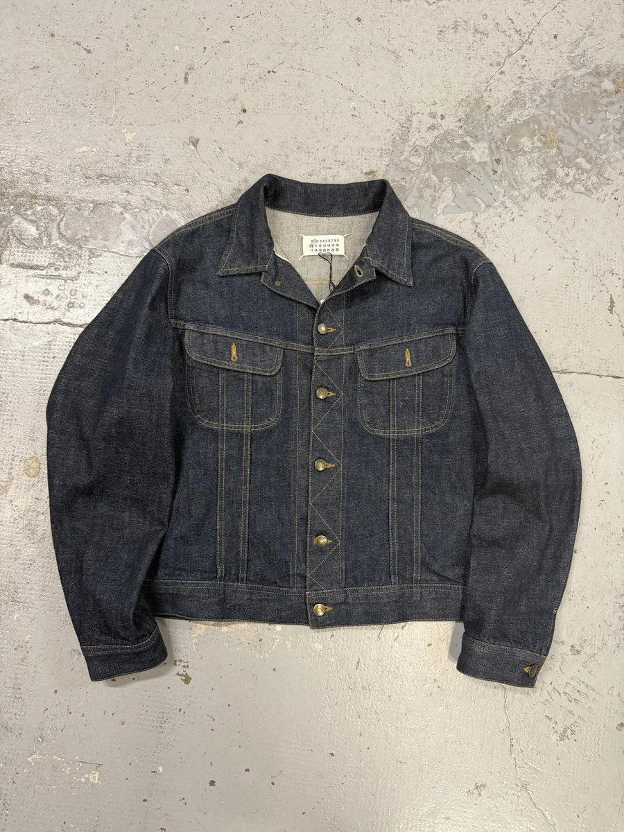 SS2024 Maison Margiela Navy Brut Denim Signature Jacket nlVZMYN 0