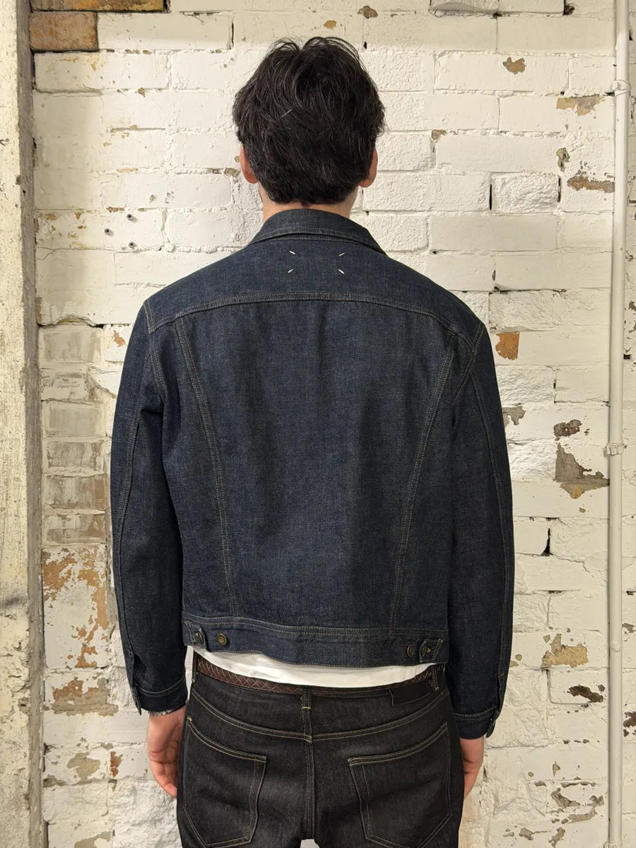 SS2024 Maison Margiela Navy Brut Denim Signature Jacket nlVZMYN 2