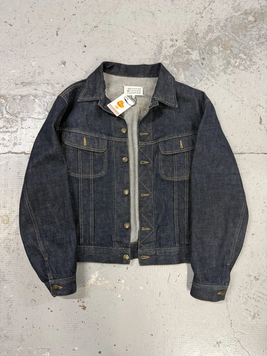 SS2024 Maison Margiela Navy Brut Denim Signature Jacket nlVZMYN 5