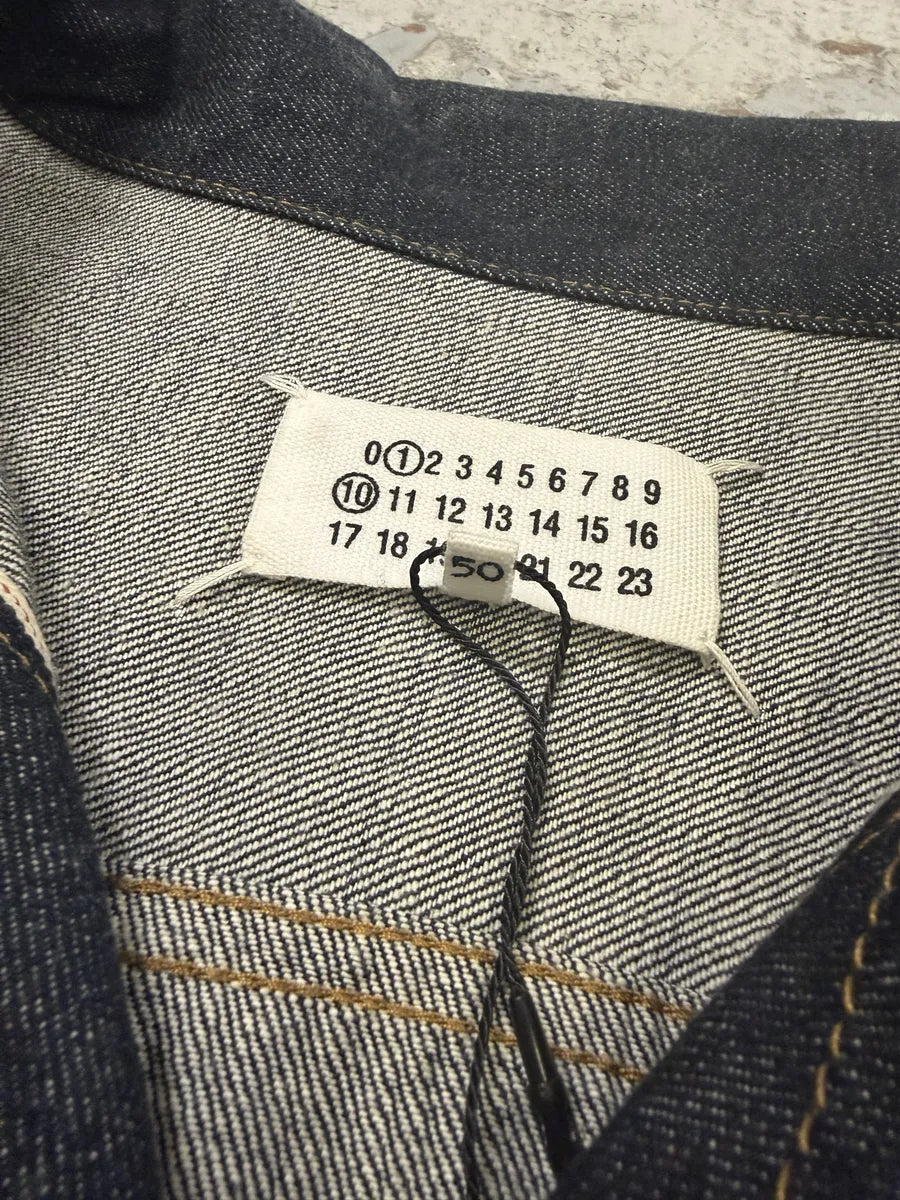 SS2024 Maison Margiela Navy Brut Denim Signature Jacket nlVZMYN 7