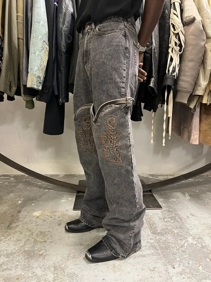 SS2024 Y/Project Maxi Cavalier Denim Grey Astro Pants  BLxLZaa 2