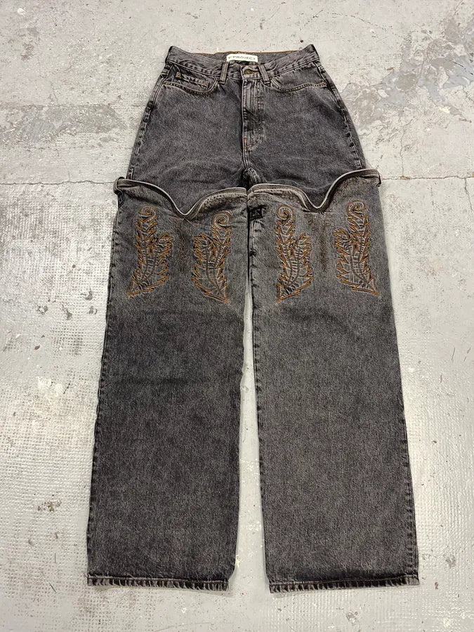 SS2024 Y/Project Maxi Cavalier Denim Grey Astro Pants  BLxLZaa 4