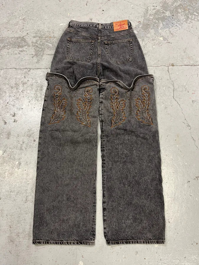 SS2024 Y/Project Maxi Cavalier Denim Grey Astro Pants  BLxLZaa 8