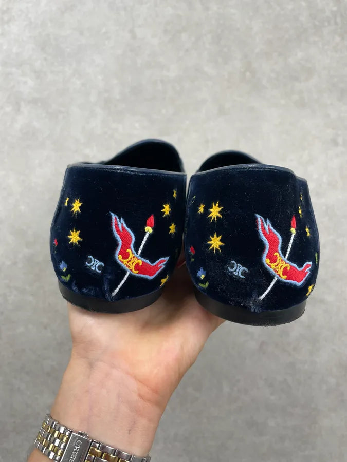 SS2025 Celine Aura Velvet Slip On IIQwWuc 5