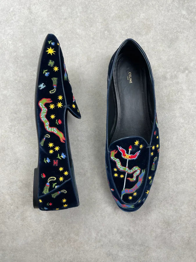 SS2025 Celine Aura Velvet Slip On IIQwWuc 4