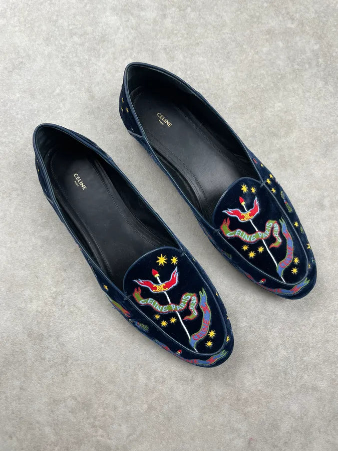 SS2025 Celine Aura Velvet Slip On IIQwWuc 2