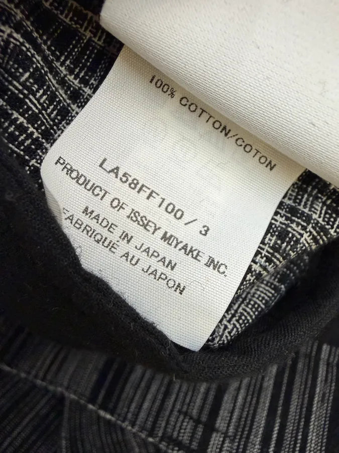 SS2025 Issey Miyake Grey & Black Kasuri Pants FhOIkdW 10