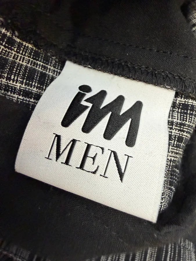 SS2025 Issey Miyake Grey & Black Kasuri Pants FhOIkdW 11