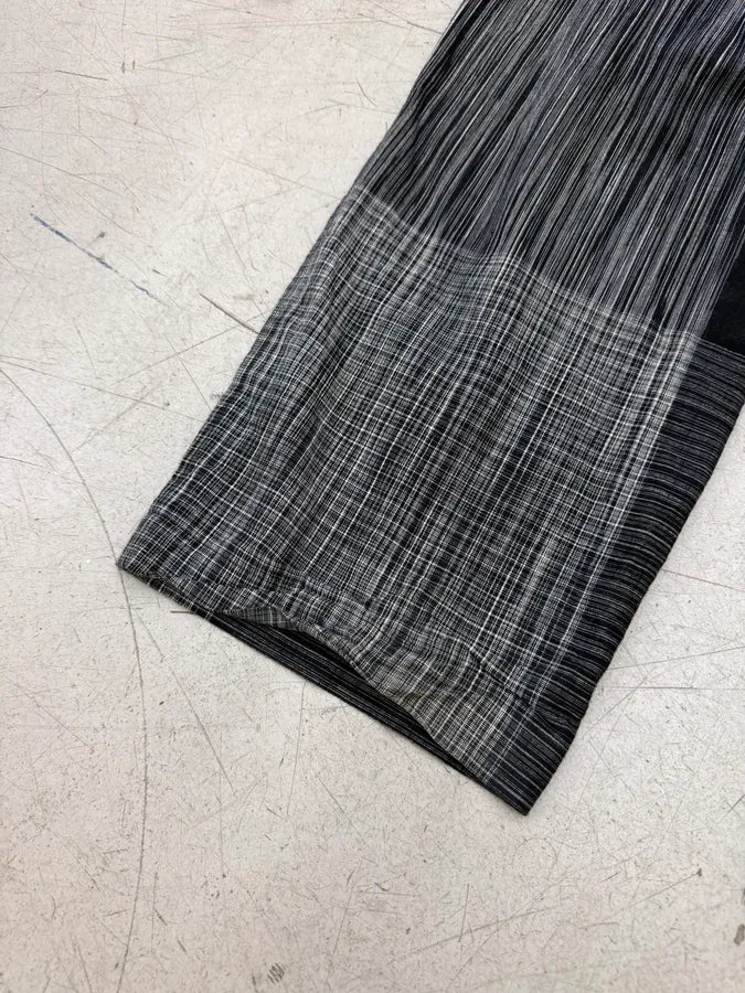 SS2025 Issey Miyake Grey & Black Kasuri Pants FhOIkdW 8