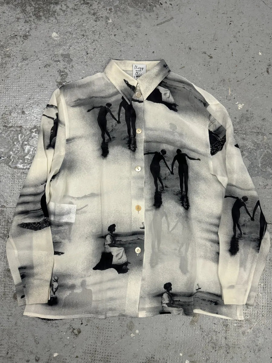 SS2025 Moschino Beach Photography White Shirt mCRChiR 0