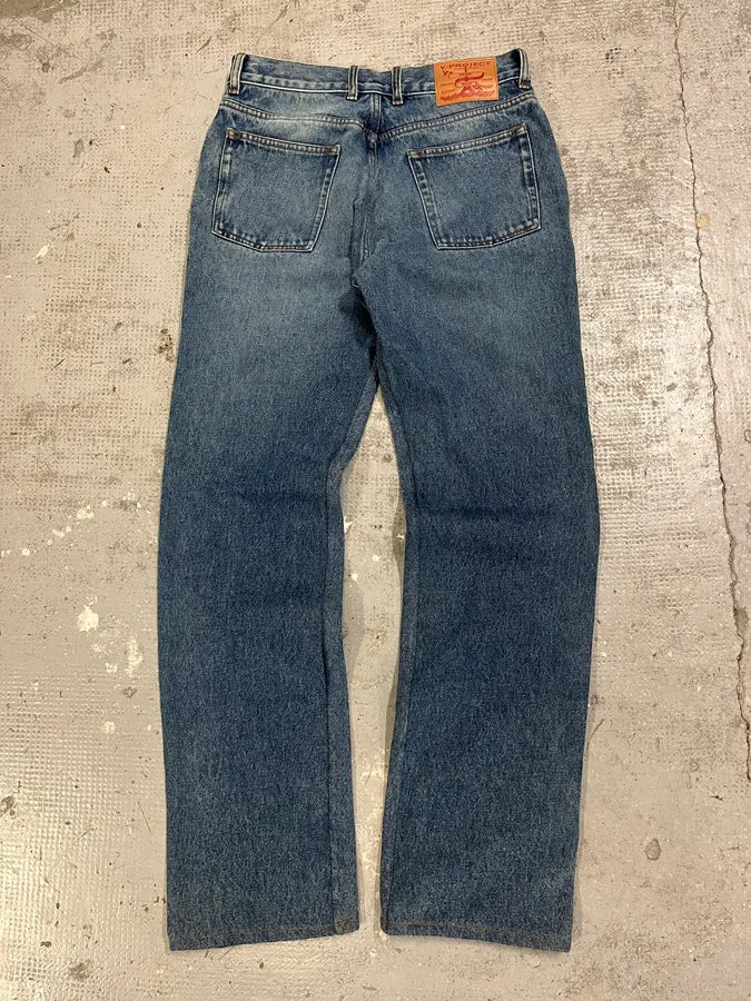 SS2025 Y/Project Blue Detachable Buttoned Carpenter Denim Jeans (M) DJiFsxn 6