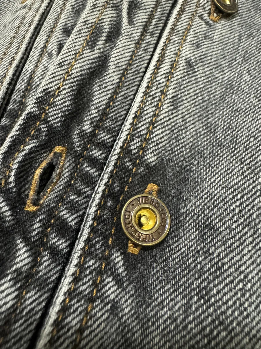 SS2025 Y/Project Grey Denim Layered Buttoned Shirt (M/L) BmXrjZd 8