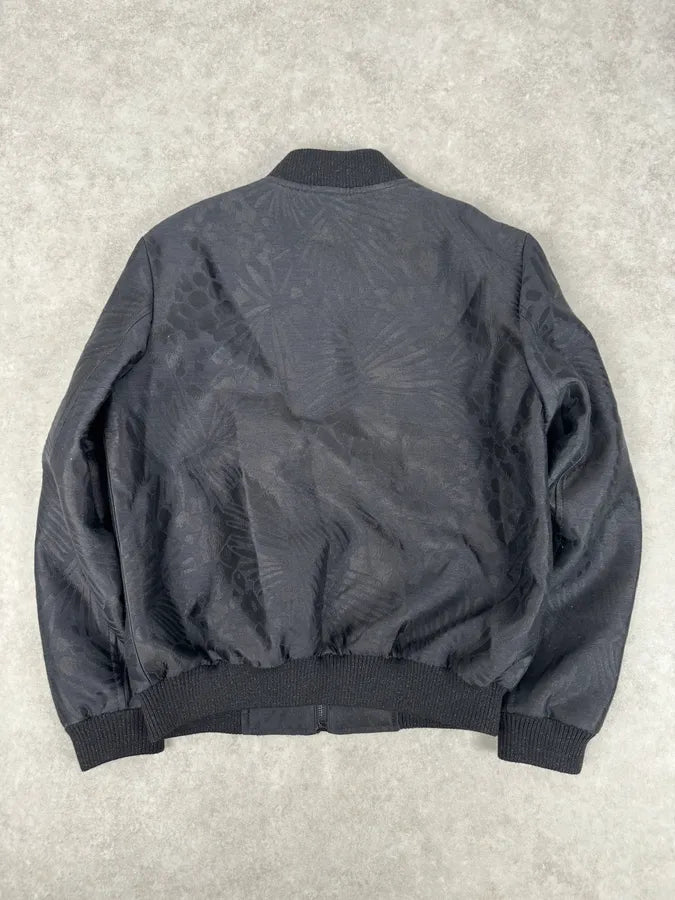 SS2021 Saint Laurent Black Nylon Ruched Zip Bomber Jacket xPymyat 5