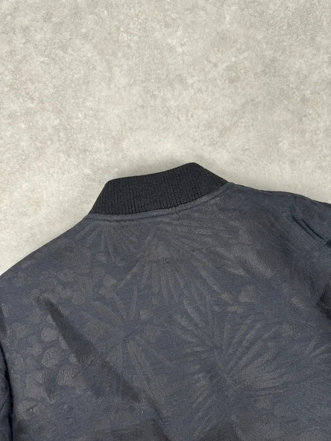 SS2021 Saint Laurent Black Nylon Ruched Zip Bomber Jacket xPymyat 6