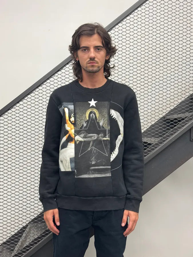 SS2105 Givenchy Black Star Conspiracy Sweater by Riccardo Tisci qyvZEmv 1