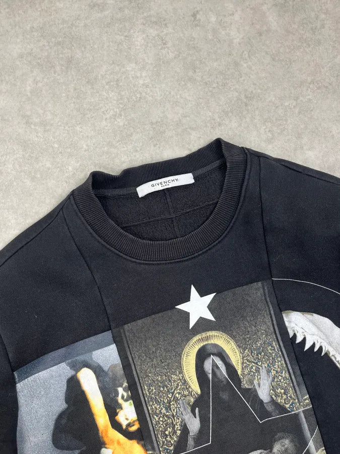 SS2105 Givenchy Black Star Conspiracy Sweater by Riccardo Tisci qyvZEmv 4