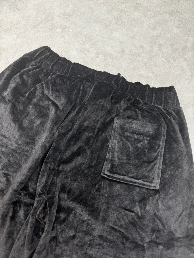 SS2024 Givenchy Black Velvet Cozy Sweatpants TVMMKMu 8