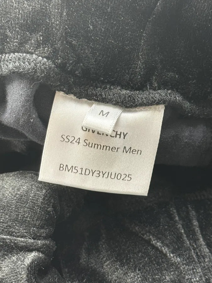 SS2024 Givenchy Black Velvet Cozy Sweatpants TVMMKMu 11