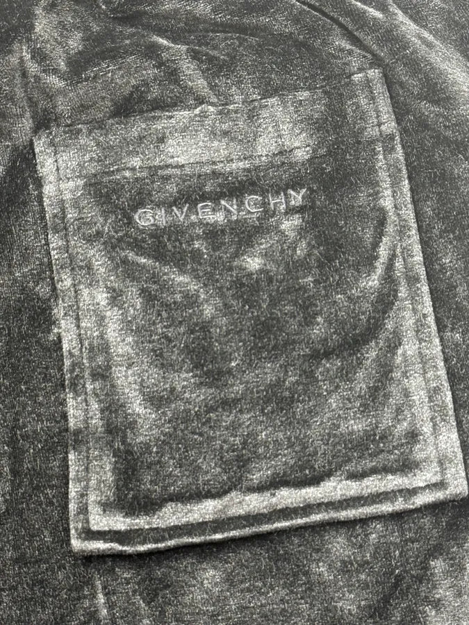 SS2024 Givenchy Black Velvet Cozy Sweatpants TVMMKMu 9