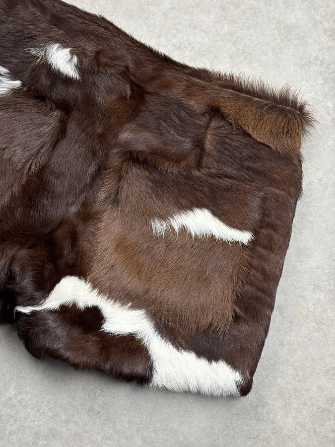 SS2025 Givenchy Sample Brown & White Faux Fur Cow Print Shorts gpdVZZa 8