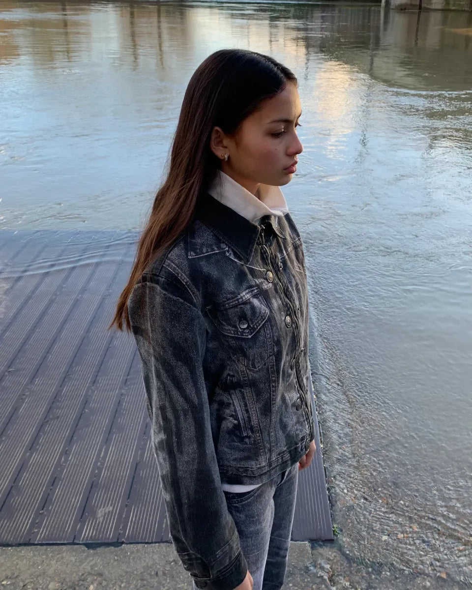 SS97 Jean Paul Gaultier Trompe L’oeil Denim Jacket zWiYMIk 2