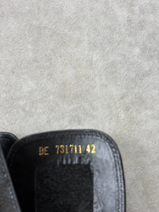 2010s Saint Laurent Black Combat Leather Ankle Boots iOaLAsF 8