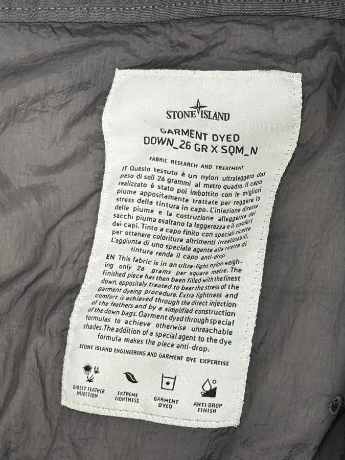 Stone Island 30th Anniversary Side Patch Grey Nylon Puffer Vest PXYPtgp 13