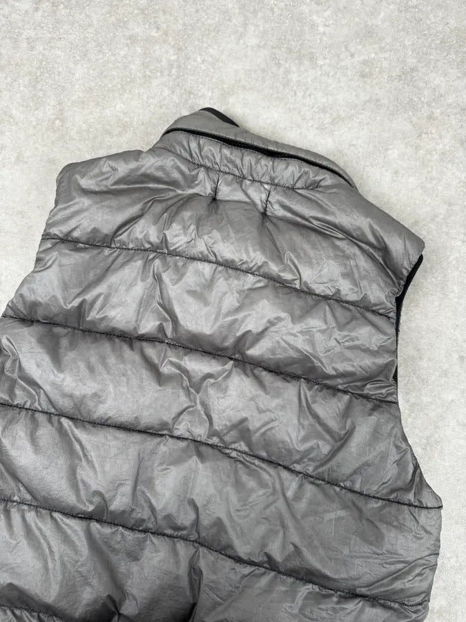 Stone Island 30th Anniversary Side Patch Grey Nylon Puffer Vest PXYPtgp 6