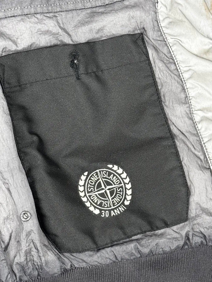 Stone Island 30th Anniversary Side Patch Grey Nylon Puffer Vest PXYPtgp 10