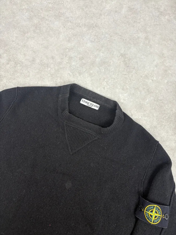 Stone Island Black Wool Minimalist Sweater nTsapVs 4