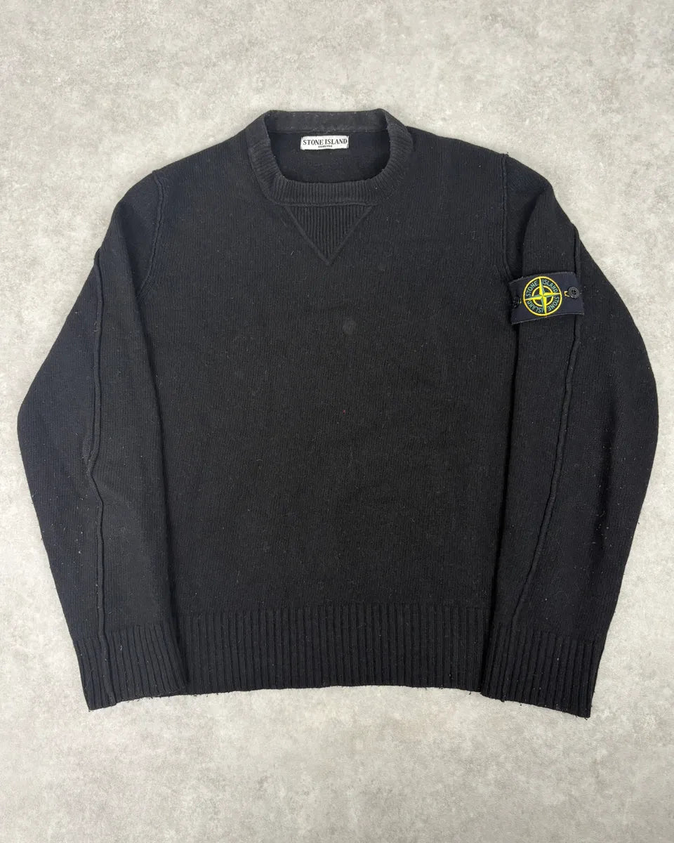 Stone Island Black Wool Minimalist Sweater nTsapVs 0