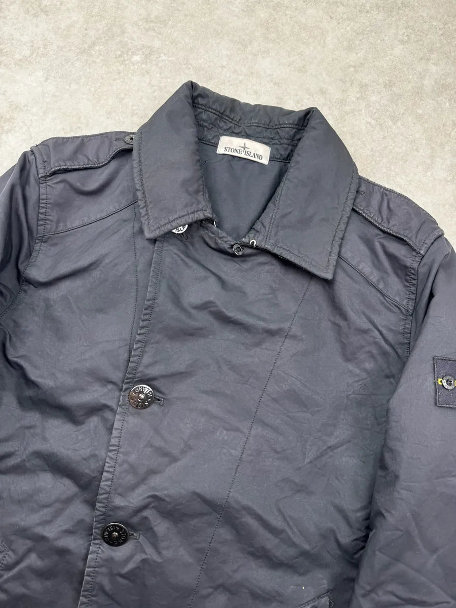 Stone Island Black Nylon Compass Asymmetrical Patch Coat XOZFjVJ 3