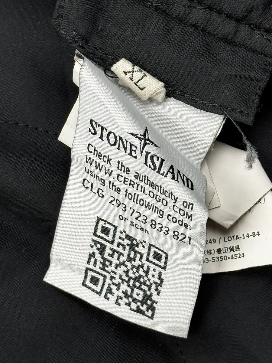 Stone Island Black Nylon Compass Asymmetrical Patch Coat XOZFjVJ 9