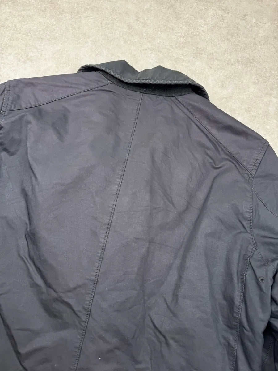 Stone Island Black Nylon Compass Asymmetrical Patch Coat XOZFjVJ 6