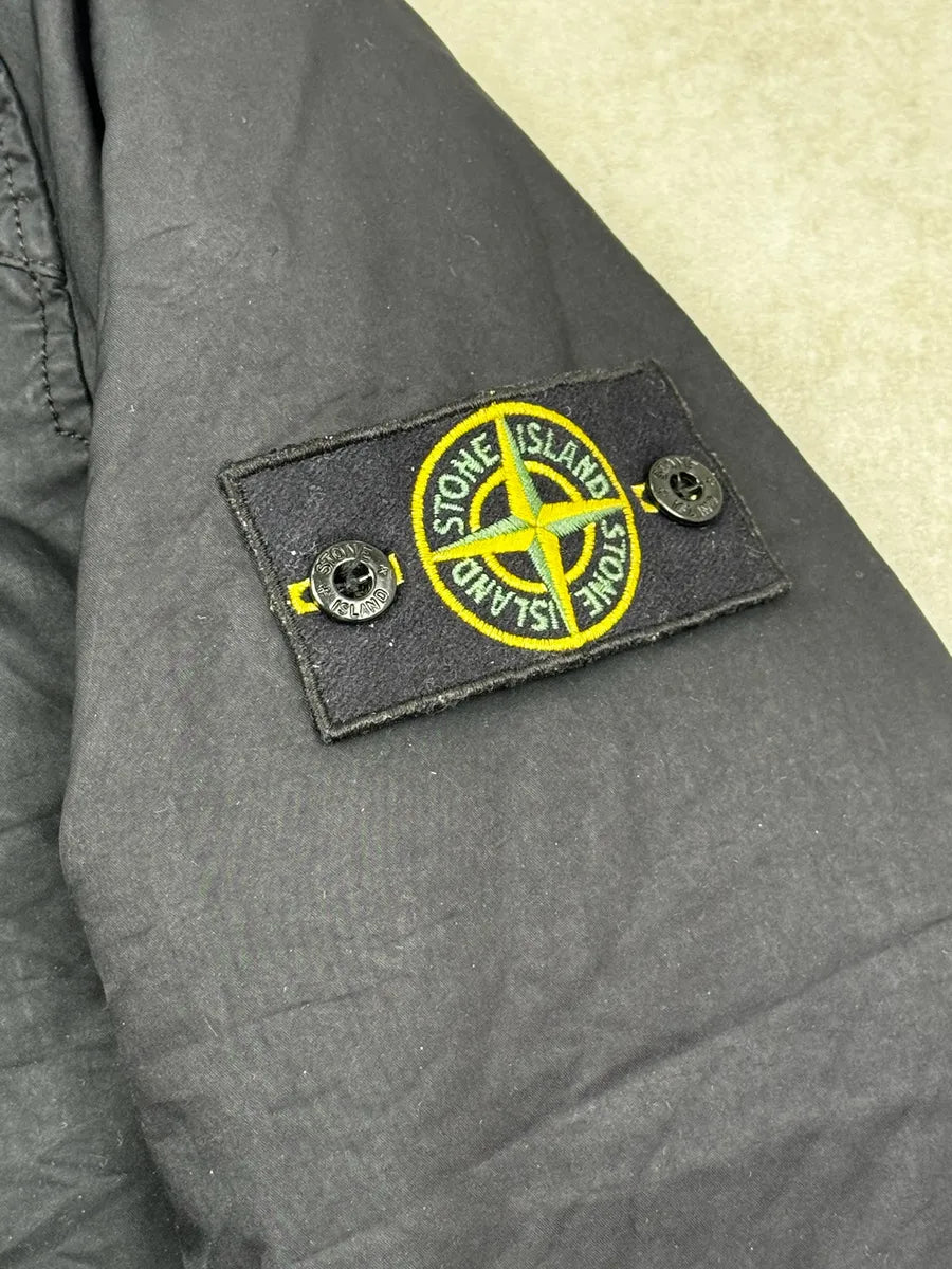 Stone Island Black Nylon Compass Asymmetrical Patch Coat XOZFjVJ 8