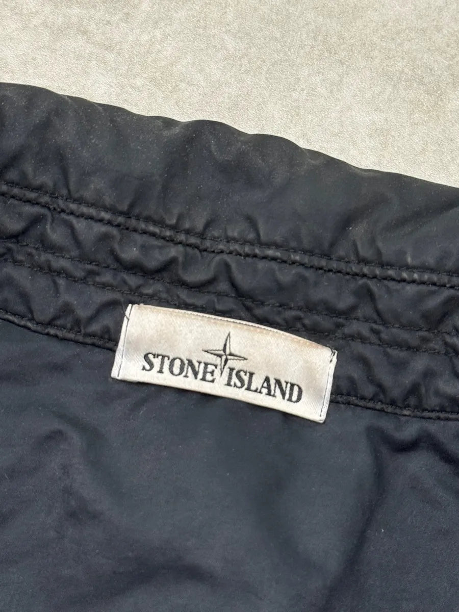 Stone Island Black Nylon Compass Asymmetrical Patch Coat XOZFjVJ 10