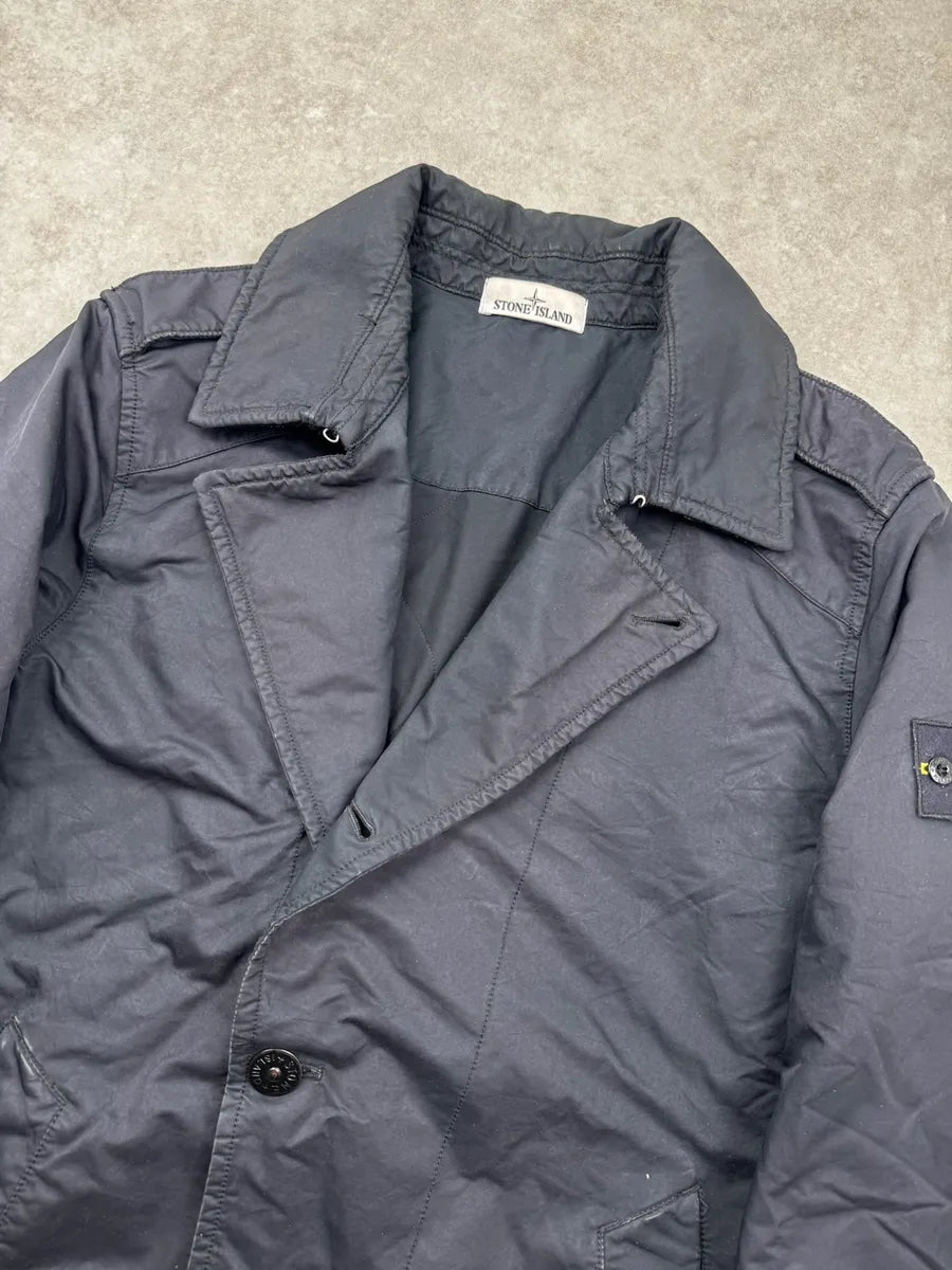 Stone Island Black Nylon Compass Asymmetrical Patch Coat XOZFjVJ 4