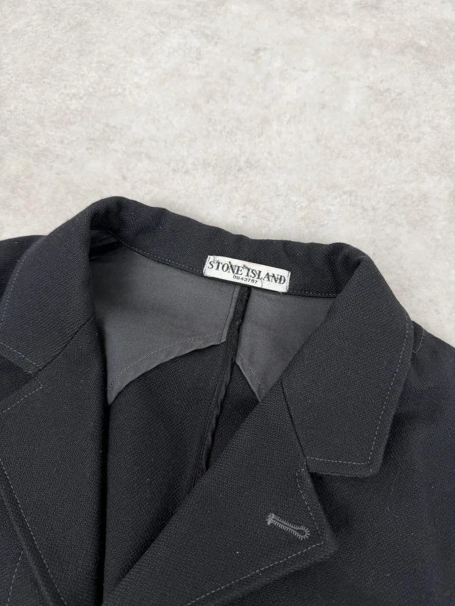Stone Island Black Wool Classy Caban Jacket jsheYXF 4