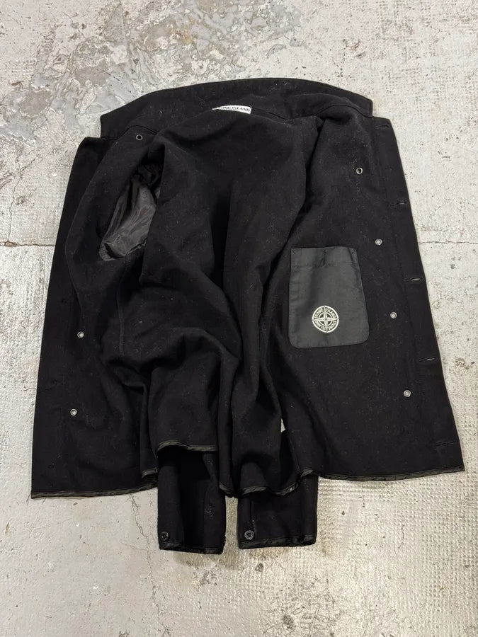 Stone Island Black Wool Sailor Bomber Jacket xkPNWVx 7