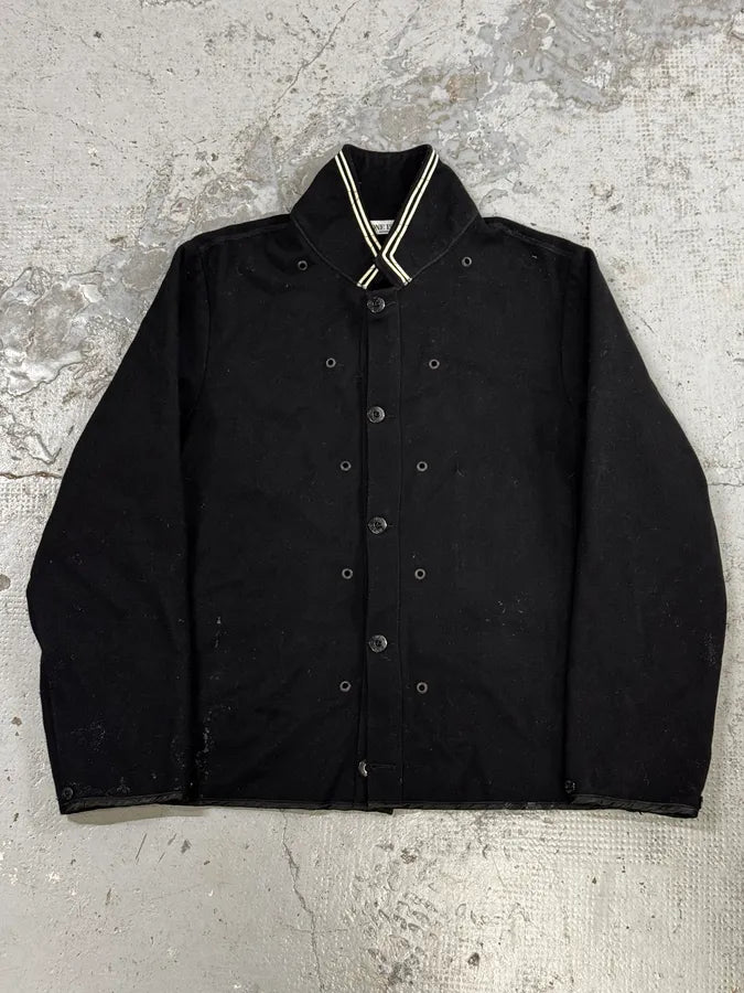 Stone Island Black Wool Sailor Bomber Jacket xkPNWVx 0