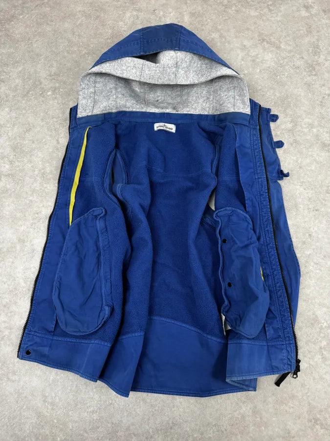 Stone Island Blue Hooded Sleeveless Jacket IQRDPSM 6