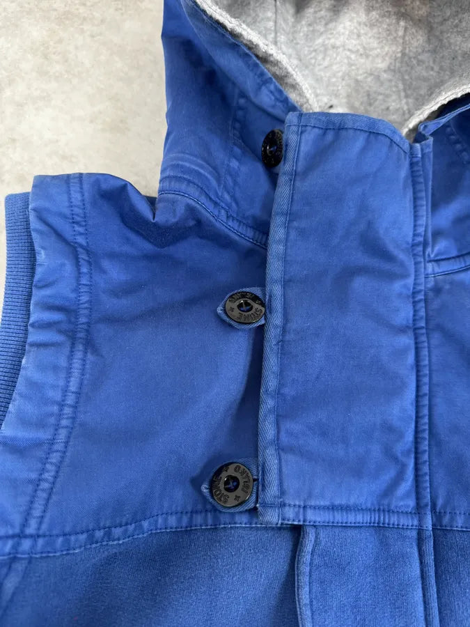 Stone Island Blue Hooded Sleeveless Jacket IQRDPSM 8