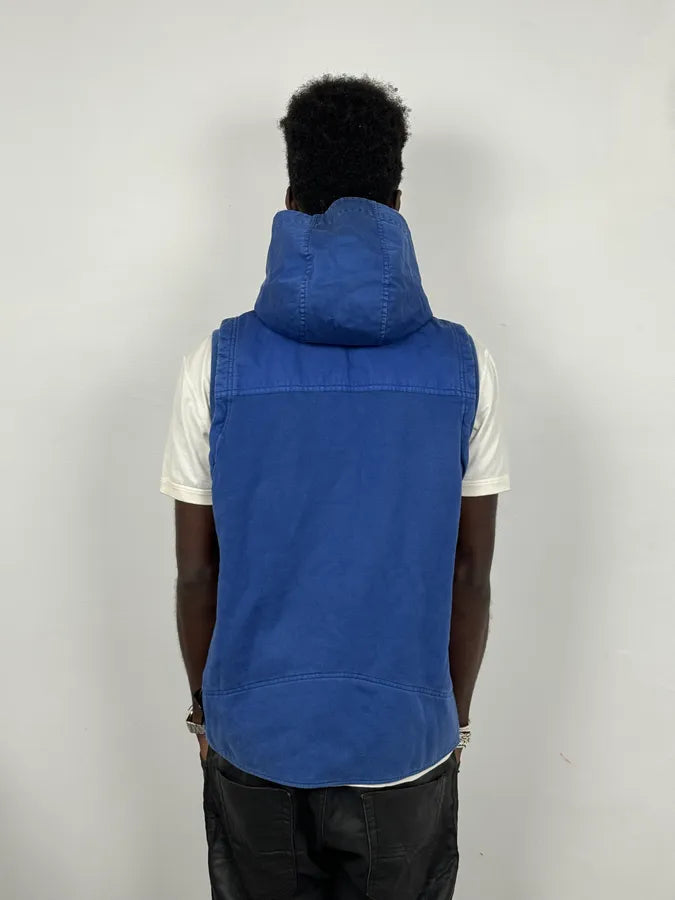 Stone Island Blue Hooded Sleeveless Jacket IQRDPSM 2