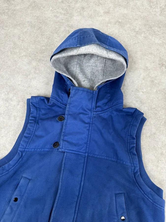 Stone Island Blue Hooded Sleeveless Jacket IQRDPSM 4