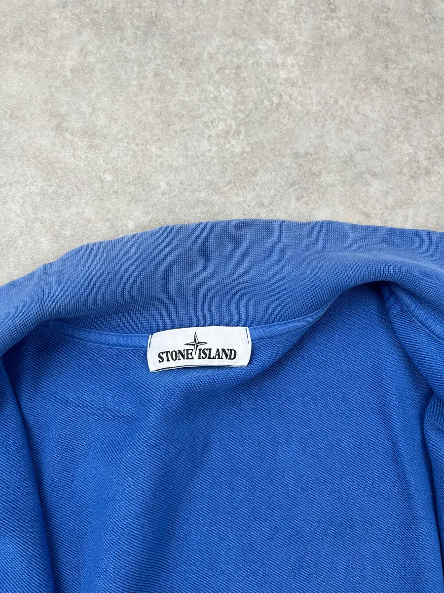 Stone Island Blue Minimalist Zip-up Sweater GePfGWx 12